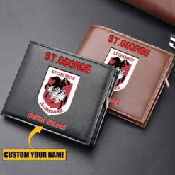 Auspiritmerch St. George Illawarra Dragons Personalized Zipper Folded Wallet For Fans