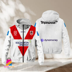 Auspiritmerch St. George Illawarra Dragons Sports Windbreaker Jacket For Fans
