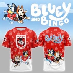 Auspiritmerch St. George Illawarra Dragons x Bluey and Bingo T Shirt Gift For Fans