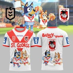 Auspiritmerch St. George Illawarra Dragons x Bluey and Bingo Shirt