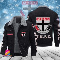 Auspiritmerch St Kilda Football Personalized Style Fleece Thermal Cotton Jacket