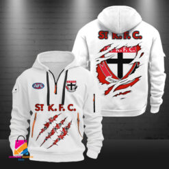 Auspiritmerch St Kilda Football Sports Hoodie Zipper Gift For Fans