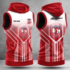 Auspiritmerch Sydney Roosters Hooded Tank Top Gift For Fans