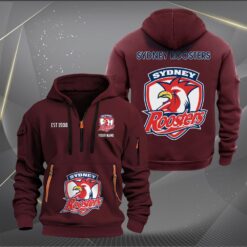 Auspiritmerch Sydney Roosters Personalized Sports Hoodie Zipper Gift For Fans