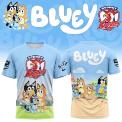 Auspiritmerch Sydney Roosters x Bluey T Shirt Gift For Fans