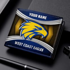 Auspiritmerch West Coast Eagles Personalized Leather Wallet Gift For Fans