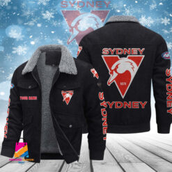 Auspiritmerch Sydney Swans Personalized Style Fleece Thermal Cotton Jacket