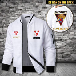 Auspiritmerch Sydney Swans Personalized Zip Bomber Jacket For Fans