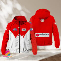Auspiritmerch Sydney Swans Sports Windbreaker Jacket For Fans
