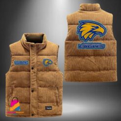 Auspiritmerch West Coast Eagles Personalized Style Sleeveless Puffer Jacket Gift For Fans