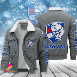 Auspiritmerch Western Bulldogs Personalized Style Fleece Thermal Cotton Jacket