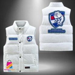 Auspiritmerch Western Bulldogs Personalized Style Sleeveless Puffer Jacket Gift For Fans