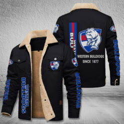 Auspiritmerch Western Bulldogs Style Fleece Thermal Cotton Jacket