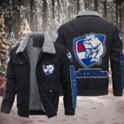 Auspiritmerch Western Bulldogs Style Fleece Thermal Cotton Jacket