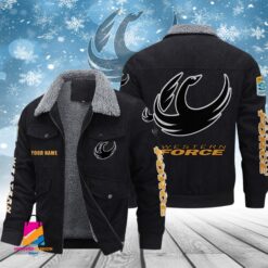 Auspiritmerch Western Force Personalized Style Fleece Thermal Cotton Jacket