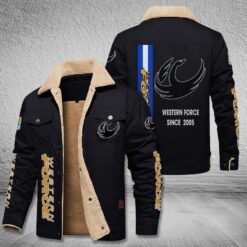 Auspiritmerch Western Force Style Fleece Thermal Cotton Jacket