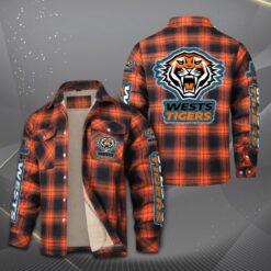 Auspiritmerch Wests Tigers Fleece Thermal Cotton Jacket Gift For Fans