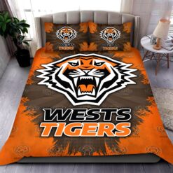Auspiritmerch Wests Tigers Personalized Bedding Set Gift For fans