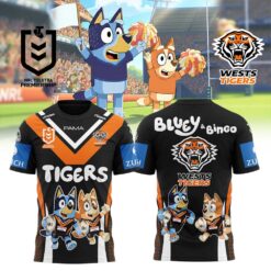 Auspiritmerch Wests Tigers x Bluey and Bingo Shirt