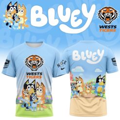 Auspiritmerch Wests Tigers x Bluey T Shirt Gift For Fans