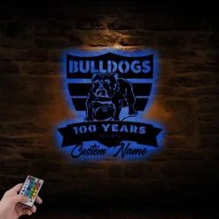 Auspiritmerch Western Bulldogs Wall Art LED Gifts For Fans