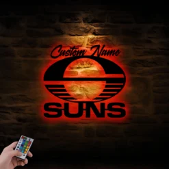 Auspiritmerch Gold Coast SUNS Wall Art LED Gifts For Fans