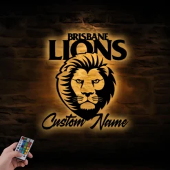 Auspiritmerch Brisbane Lions Wall Art LED Gifts For Fans