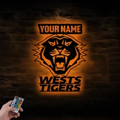 Auspiritmerch Wests Tigers Wall Art LED Gifts For Fans