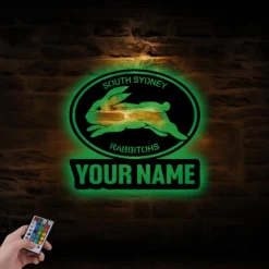 Auspiritmerch South Sydney Rabbitohs Wall Art LED Gifts For Fans