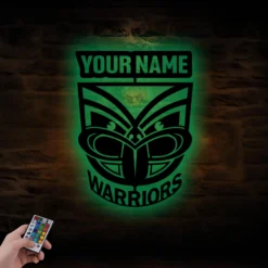 Auspiritmerch New Zealand Warriors Wall Art LED Gifts For Fans