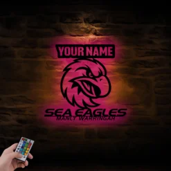 Auspiritmerch Manly Warringah Sea Eagles Wall Art LED Gifts For Fans