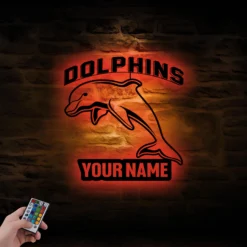 Auspiritmerch Dolphins Wall Art LED Gifts For Fans