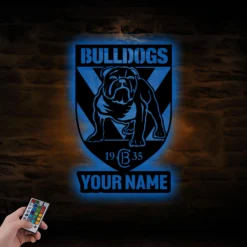 Auspiritmerch Canterbury-Bankstown Bulldogs Wall Art LED Gifts For Fans