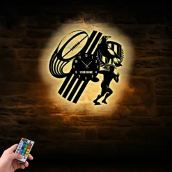 Auspiritmerch Collingwood Magpies Vinyl Clock With Led For Home Gifts For Fans