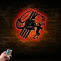 Auspiritmerch Gold Coast Suns Vinyl Clock With Led For Home Gifts For Fans