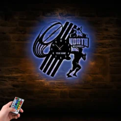 Auspiritmerch North Melbourne Vinyl Clock With Led For Home Gifts For Fans