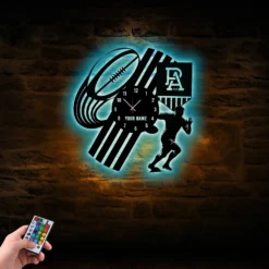 Auspiritmerch Port Adelaide Vinyl Clock With Led For Home Gifts For Fans