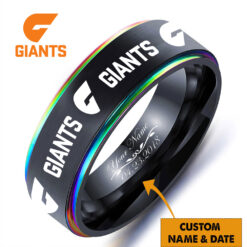 Auspiritmerch GWS Giants Personalized Engraved Ring Gift For Fans