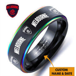 Auspiritmerch Melbourne Demons Personalized Engraved Ring Gift For Fans