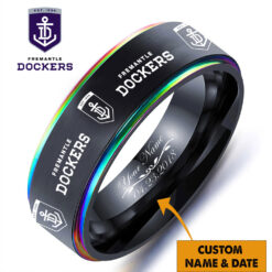 Auspiritmerch Fremantle Dockers Personalized Engraved Ring Gift For Fans
