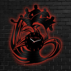 Auspiritmerch Sydney Roosters Vinyl Clock With Led For Home Gifts For Fans