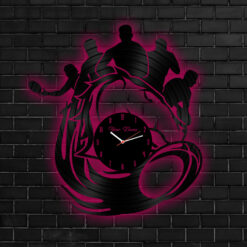 Auspiritmerch Brisbane Broncos Vinyl Clock With Led For Home Gifts For Fans