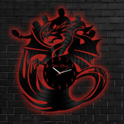 Auspiritmerch St. George Illawarra Dragons Vinyl Clock With Led For Home Gifts For Fans