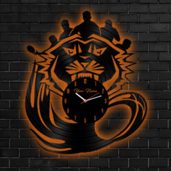Auspiritmerch Wests Tigers Vinyl Clock With Led For Home Gifts For Fans