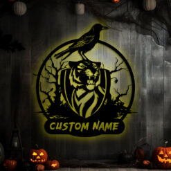 Auspiritmerch Richmond Tigers x Halloween Personalized Wall Art LED Gifts For Fans
