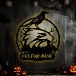 Auspiritmerch West Coast Eagles x Halloween Personalized Wall Art LED Gifts For Fans