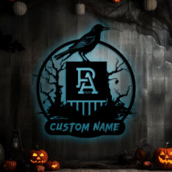 Auspiritmerch Port Adelaide x Halloween Personalized Wall Art LED Gifts For Fans