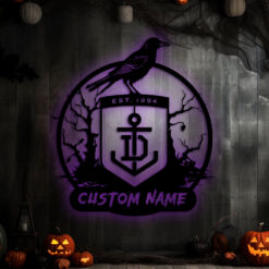 Auspiritmerch Fremantle Dockers x Halloween Personalized Wall Art LED Gifts For Fans