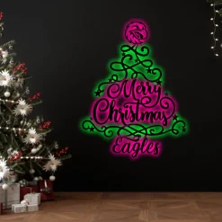 Auspiritmerch Manly Warringah Sea Eagles x Christmas Tree Wall Art LED Gifts For Fans