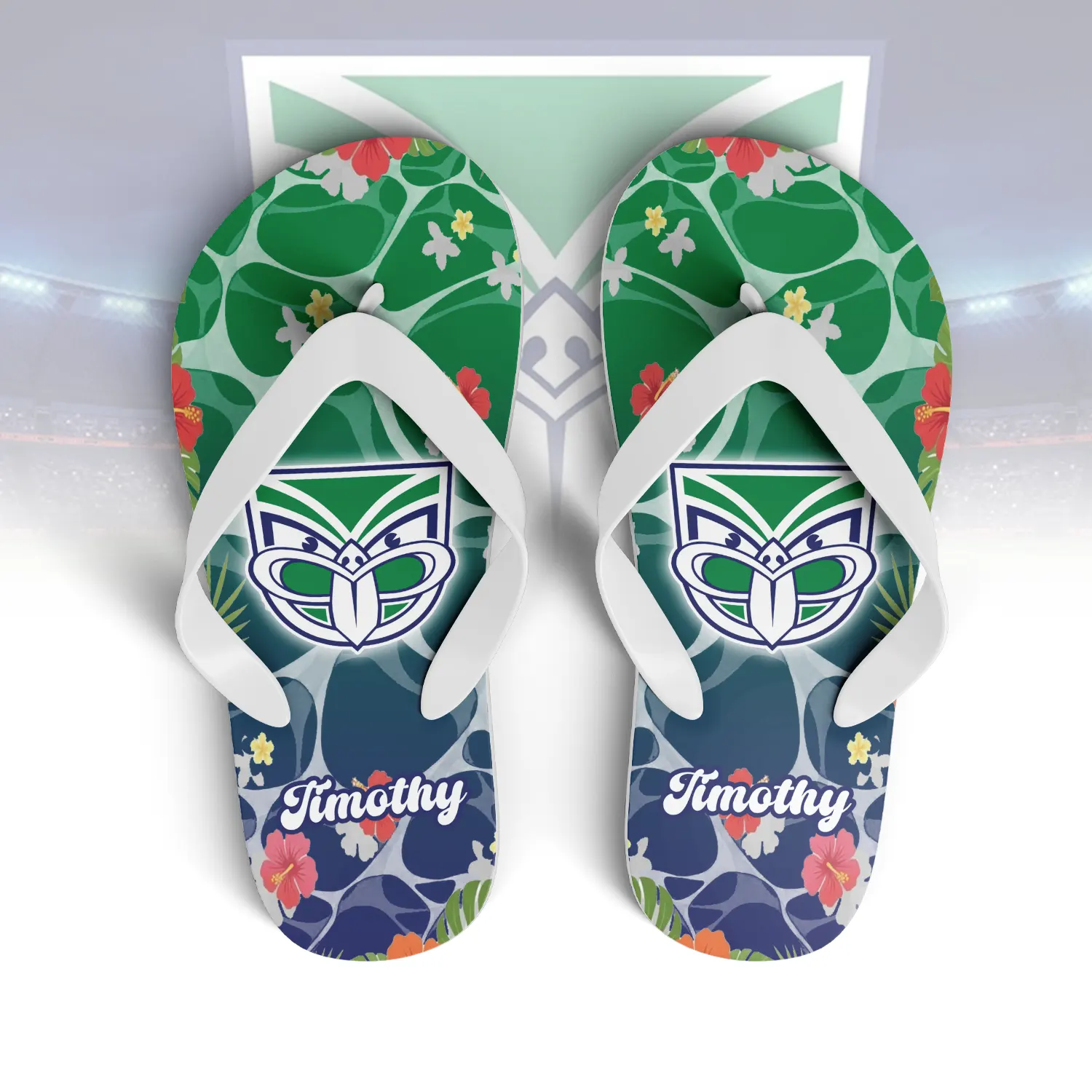 Auspiritmerch New Zealand Warriors Personalized Flip Flops Gift For Fans